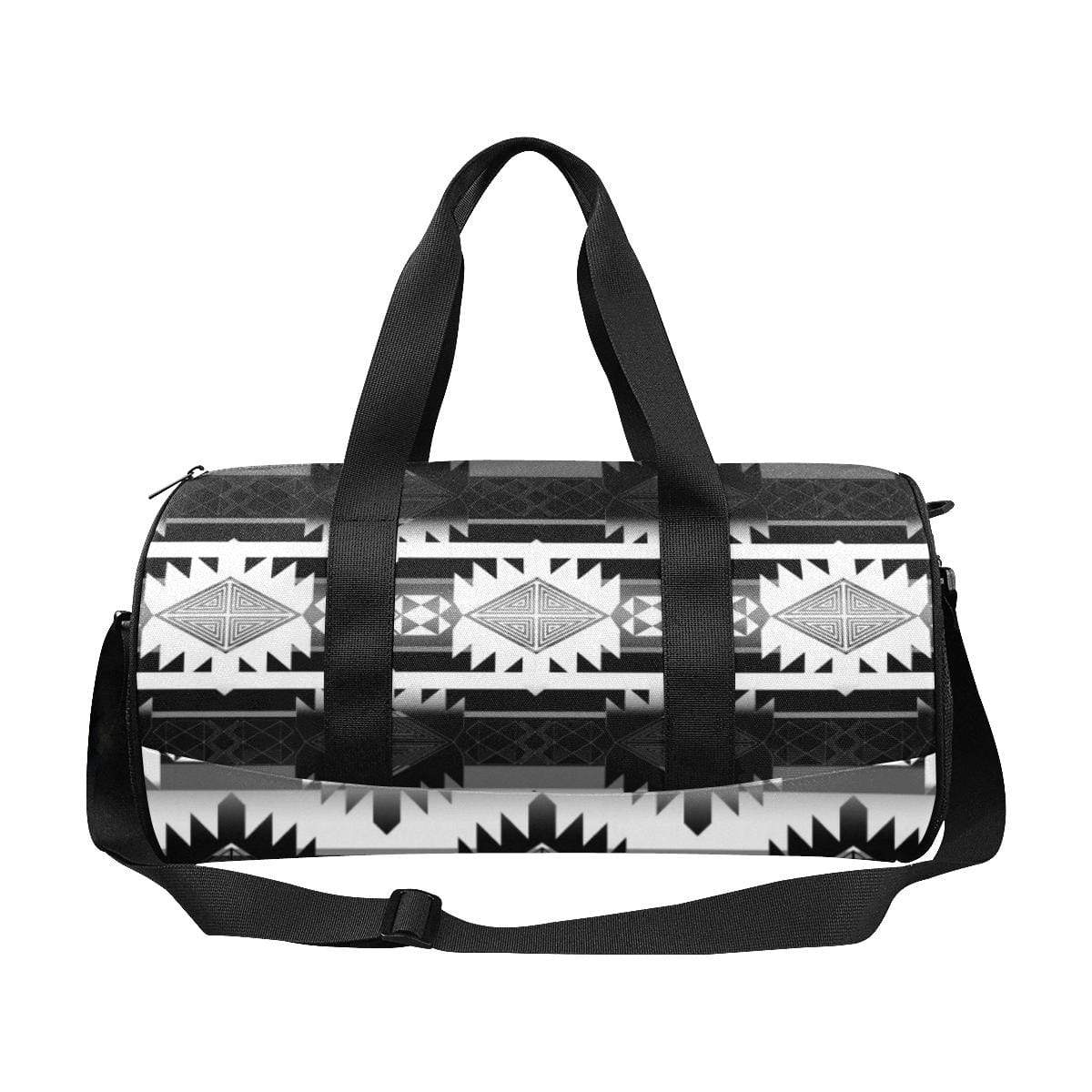 Okotoks Black and White Duffle Bag (Model 1679) Duffle Bag (1679) e-joyer 