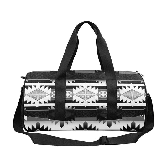 Okotoks Black and White Duffle Bag (Model 1679) Duffle Bag (1679) e-joyer 