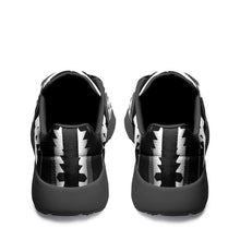 Load image into Gallery viewer, Okotoks Black and White Ikkaayi Sport Sneakers 49 Dzine 
