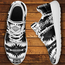 Load image into Gallery viewer, Okotoks Black and White Ikkaayi Sport Sneakers 49 Dzine 
