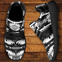 Load image into Gallery viewer, Okotoks Black and White Ikkaayi Sport Sneakers 49 Dzine 
