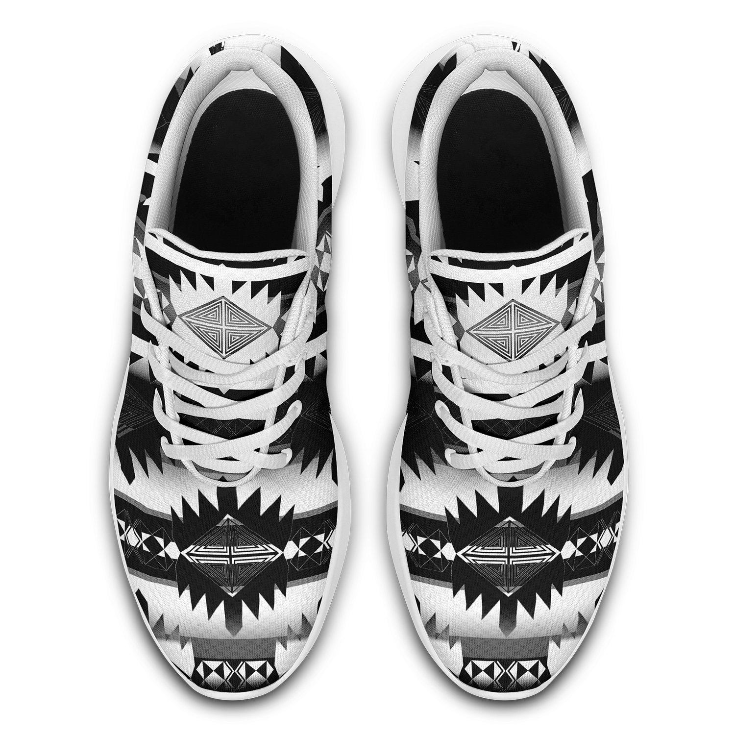 Okotoks Black and White Ikkaayi Sport Sneakers 49 Dzine 