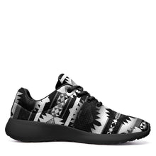 Load image into Gallery viewer, Okotoks Black and White Ikkaayi Sport Sneakers 49 Dzine 
