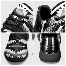 Load image into Gallery viewer, Okotoks Black and White Ikkaayi Sport Sneakers 49 Dzine 
