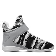 Load image into Gallery viewer, Okotoks Black and White Ipottaa Basketball / Sport High Top Shoes 49 Dzine 
