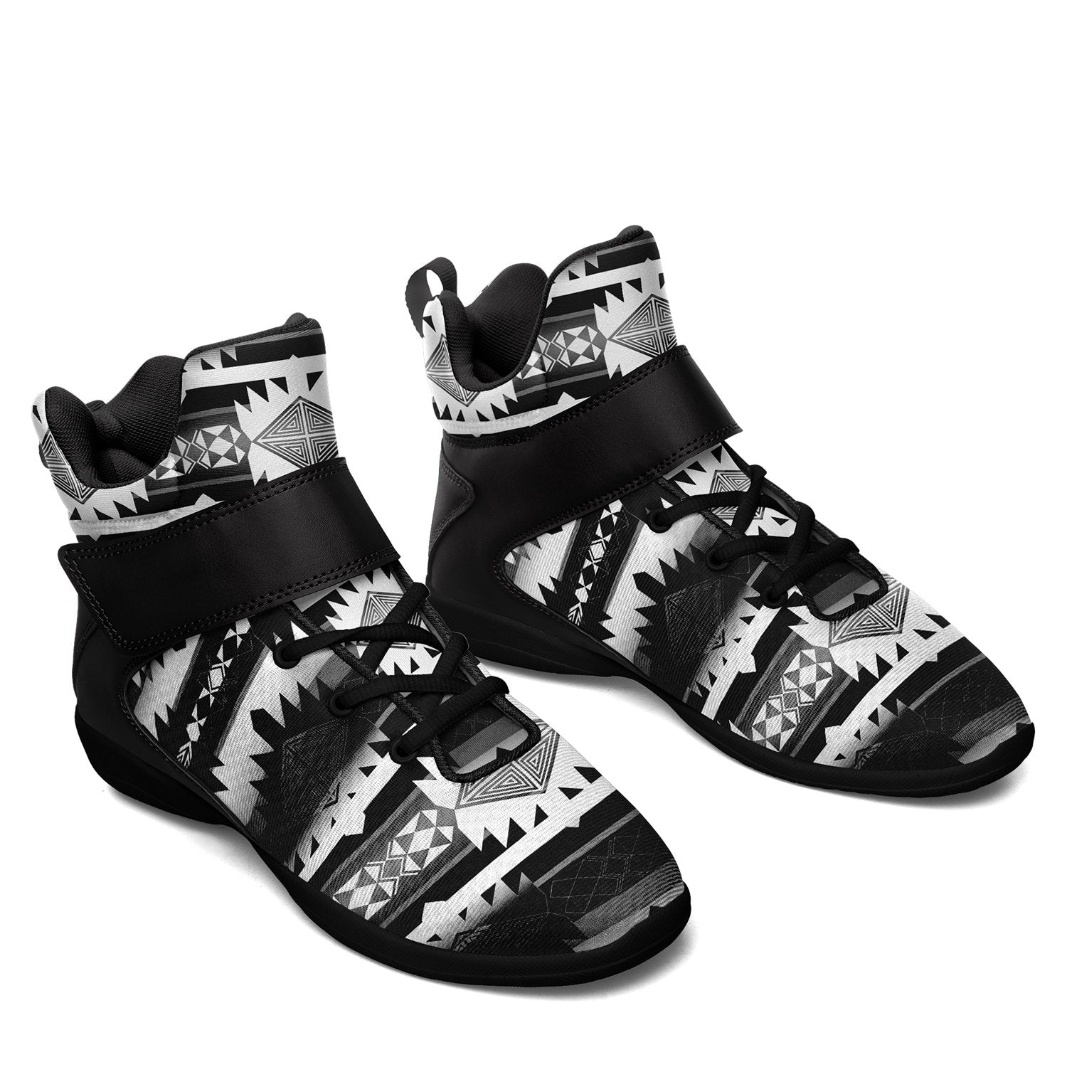 Okotoks Black and White Ipottaa Basketball / Sport High Top Shoes 49 Dzine 