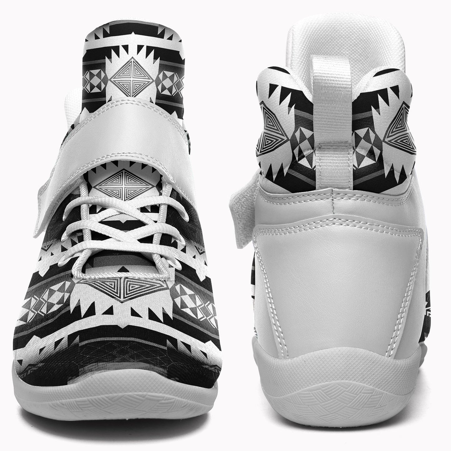 Okotoks Black and White Ipottaa Basketball / Sport High Top Shoes 49 Dzine 