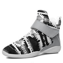 Load image into Gallery viewer, Okotoks Black and White Ipottaa Basketball / Sport High Top Shoes 49 Dzine 
