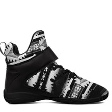 Load image into Gallery viewer, Okotoks Black and White Ipottaa Basketball / Sport High Top Shoes 49 Dzine 
