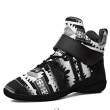 Load image into Gallery viewer, Okotoks Black and White Ipottaa Basketball / Sport High Top Shoes 49 Dzine 
