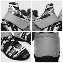 Load image into Gallery viewer, Okotoks Black and White Ipottaa Basketball / Sport High Top Shoes 49 Dzine 
