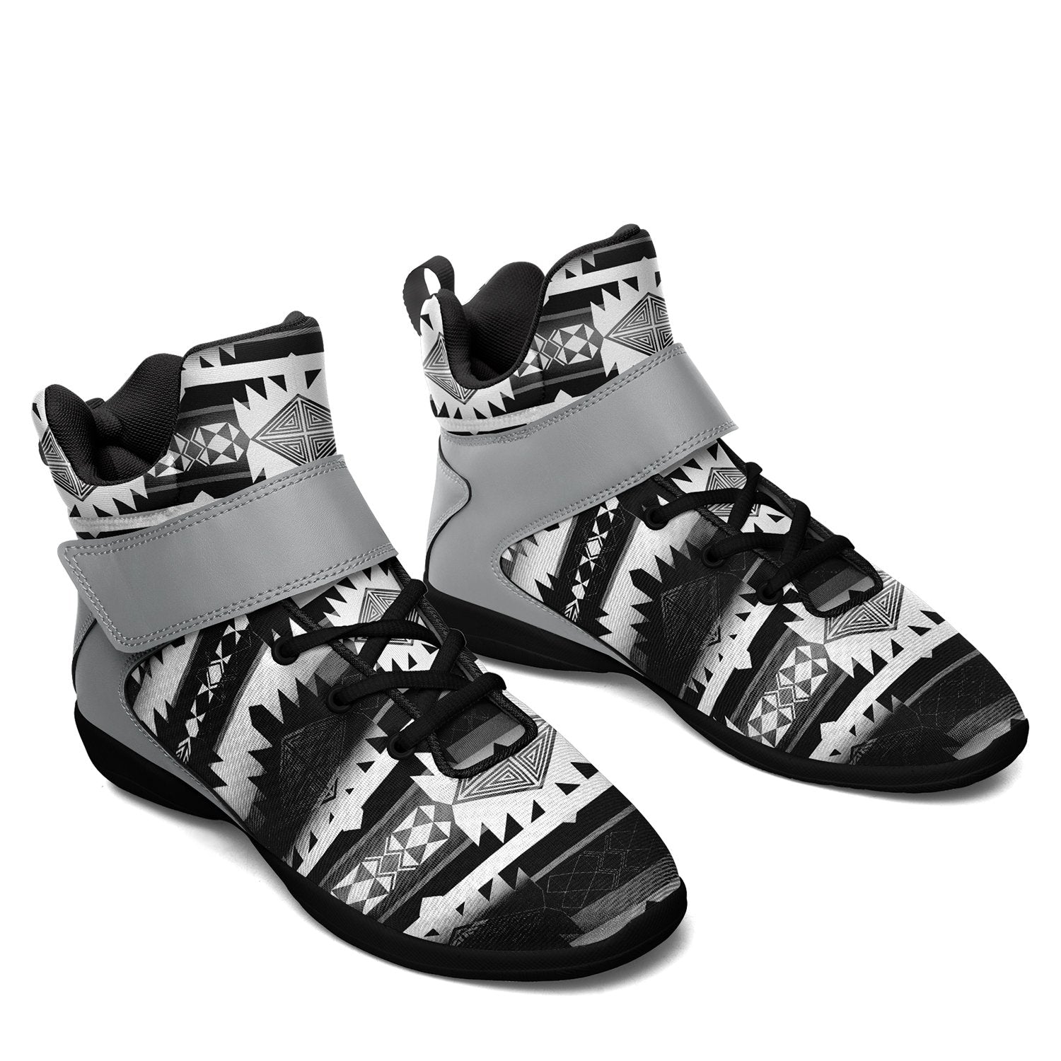 Okotoks Black and White Ipottaa Basketball / Sport High Top Shoes 49 Dzine 