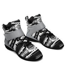 Load image into Gallery viewer, Okotoks Black and White Ipottaa Basketball / Sport High Top Shoes 49 Dzine 
