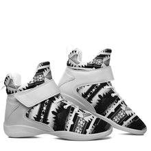 Load image into Gallery viewer, Okotoks Black and White Ipottaa Basketball / Sport High Top Shoes 49 Dzine 
