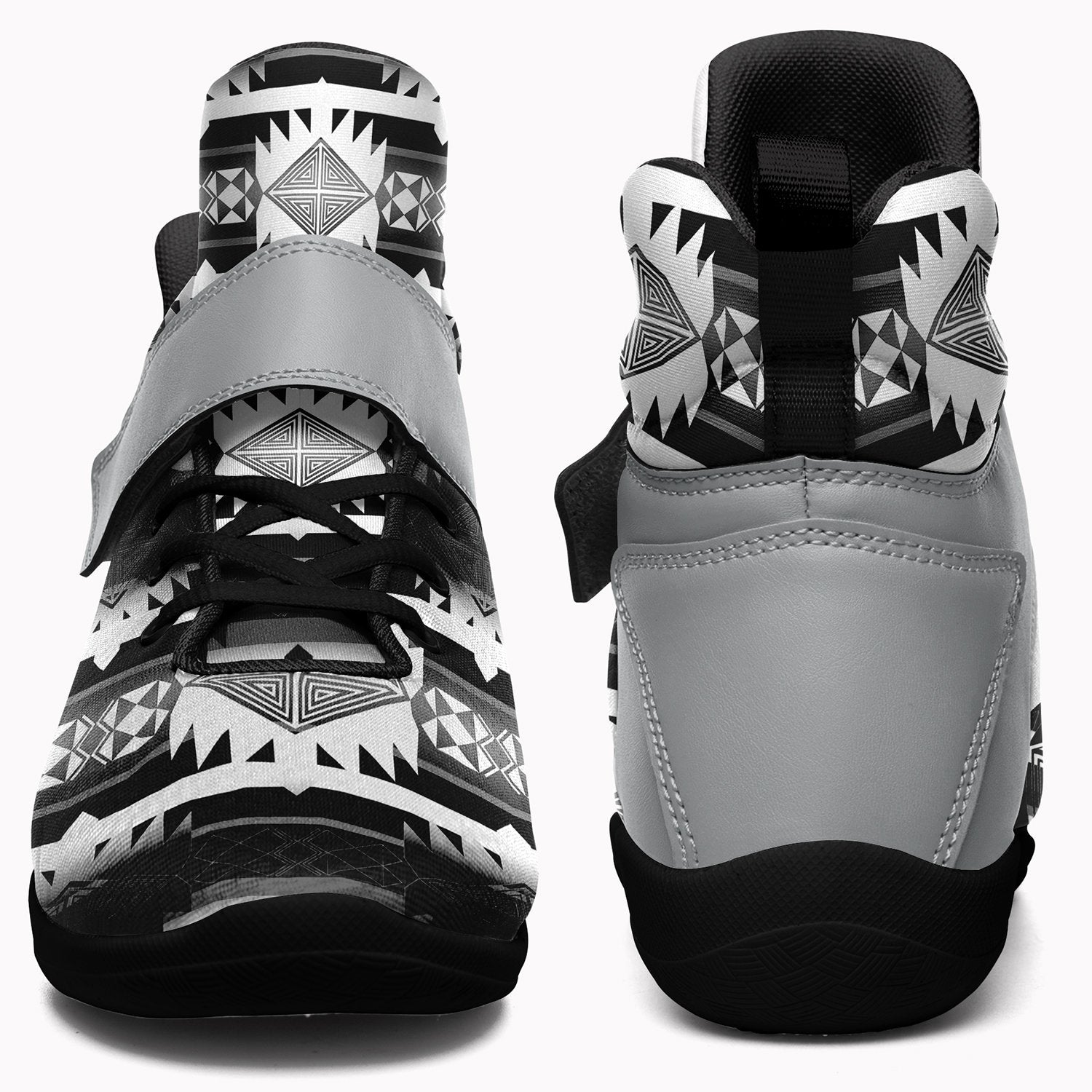 Okotoks Black and White Ipottaa Basketball / Sport High Top Shoes 49 Dzine 