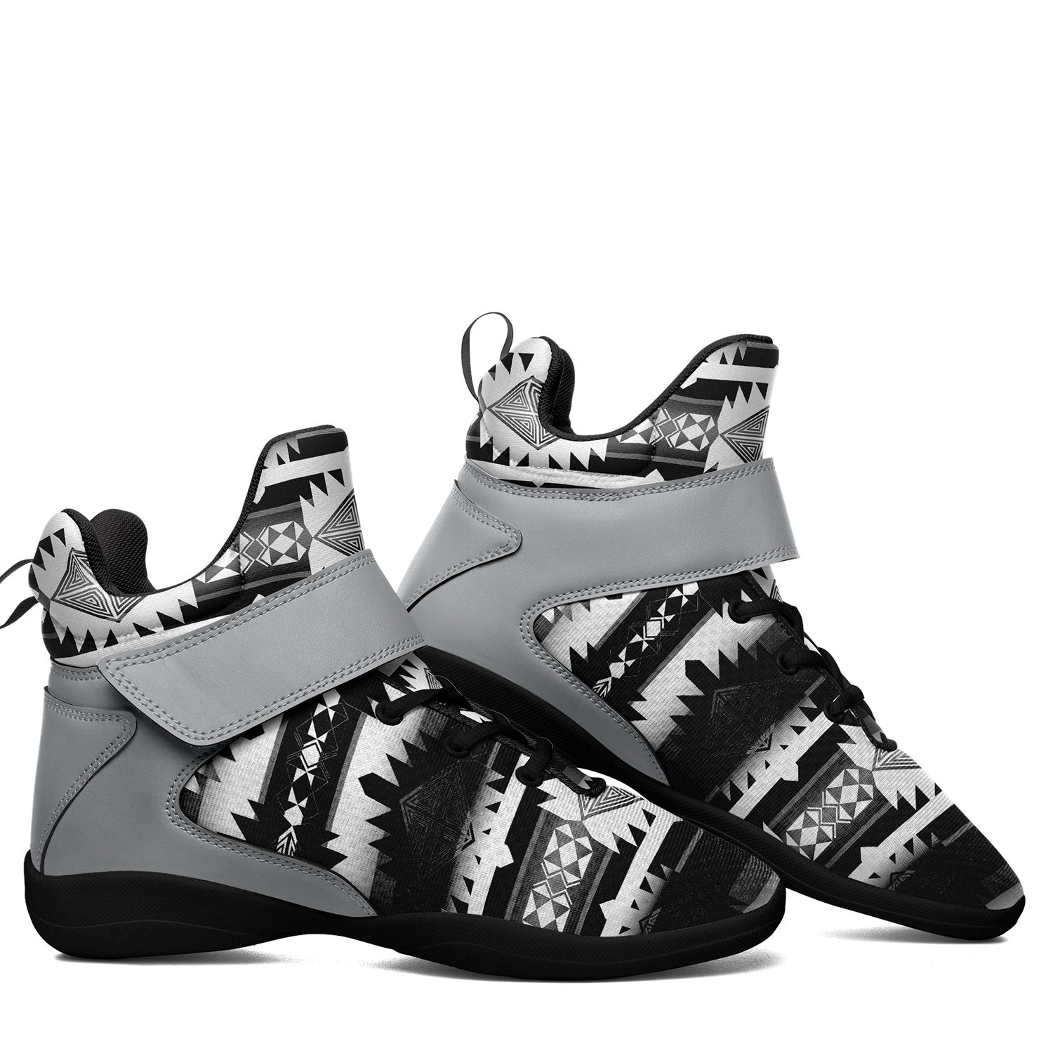 Okotoks Black and White Ipottaa Basketball / Sport High Top Shoes 49 Dzine 