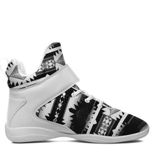 Load image into Gallery viewer, Okotoks Black and White Ipottaa Basketball / Sport High Top Shoes 49 Dzine 
