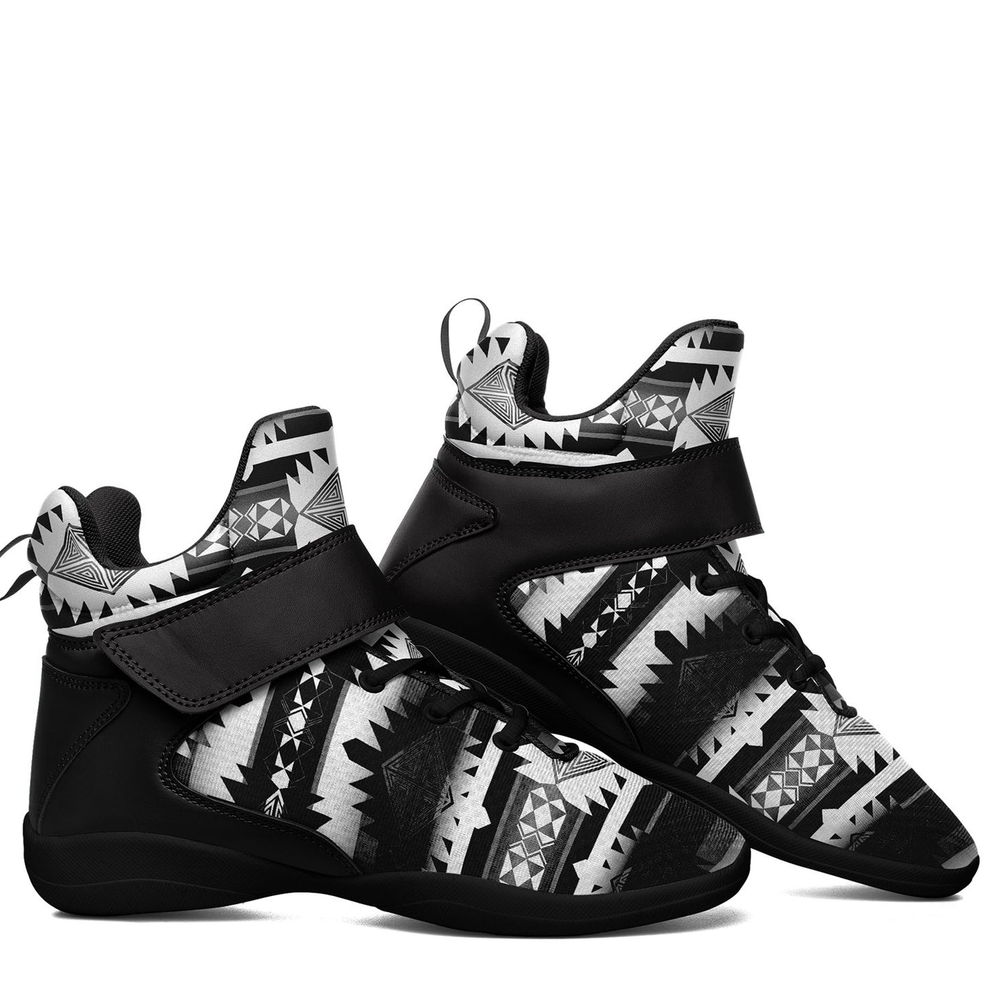 Okotoks Black and White Ipottaa Basketball / Sport High Top Shoes 49 Dzine 