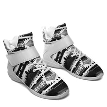 Load image into Gallery viewer, Okotoks Black and White Ipottaa Basketball / Sport High Top Shoes 49 Dzine 
