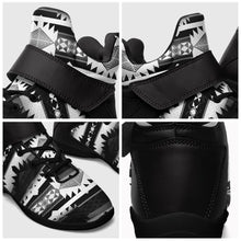 Load image into Gallery viewer, Okotoks Black and White Ipottaa Basketball / Sport High Top Shoes 49 Dzine 
