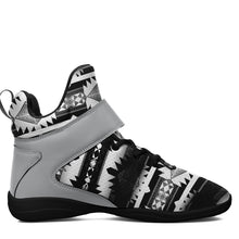 Load image into Gallery viewer, Okotoks Black and White Ipottaa Basketball / Sport High Top Shoes 49 Dzine 
