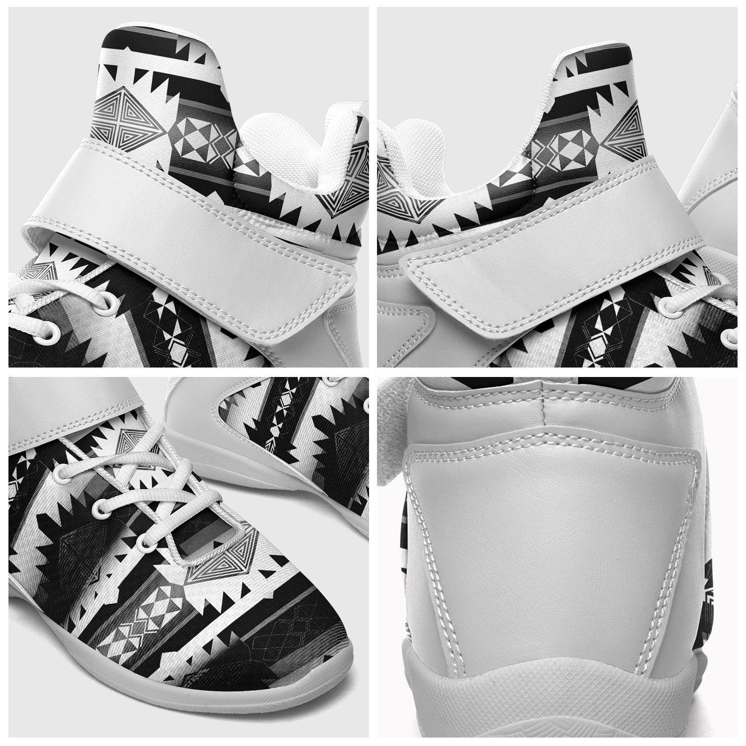 Okotoks Black and White Ipottaa Basketball / Sport High Top Shoes 49 Dzine 