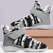 Load image into Gallery viewer, Okotoks Black and White Ipottaa Basketball / Sport High Top Shoes 49 Dzine 
