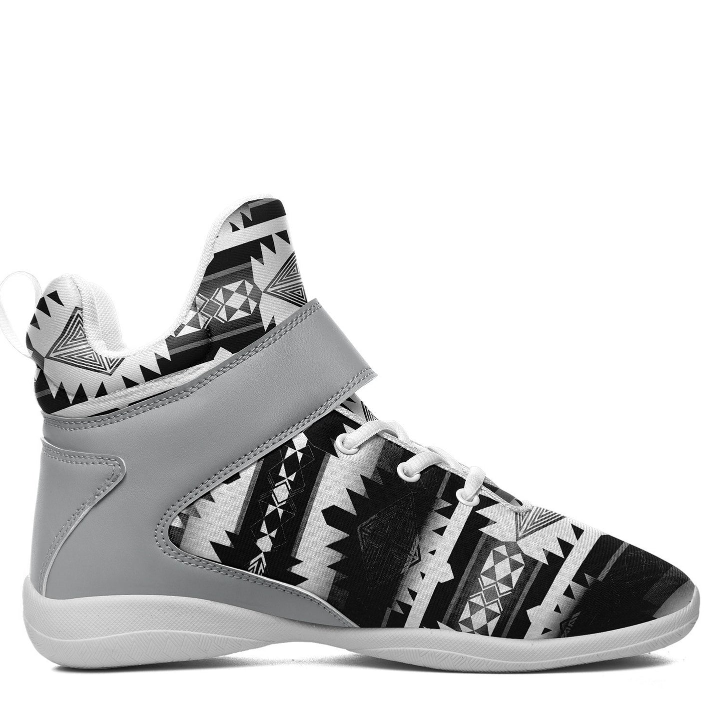 Okotoks Black and White Kid's Ipottaa Basketball / Sport High Top Shoes 49 Dzine 