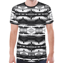 Load image into Gallery viewer, Okotoks Black and White New All Over Print T-shirt for Men (Model T45) New All Over Print T-shirt for Men (T45) e-joyer 
