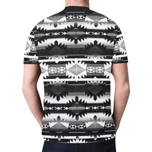 Load image into Gallery viewer, Okotoks Black and White New All Over Print T-shirt for Men (Model T45) New All Over Print T-shirt for Men (T45) e-joyer 
