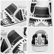 Load image into Gallery viewer, Okotoks Black and White Otoyimm Canvas Slip On Shoes 49 Dzine 
