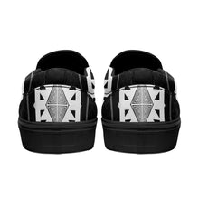 Load image into Gallery viewer, Okotoks Black and White Otoyimm Canvas Slip On Shoes 49 Dzine 
