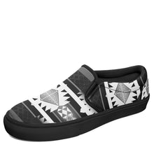 Load image into Gallery viewer, Okotoks Black and White Otoyimm Canvas Slip On Shoes 49 Dzine 
