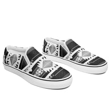 Load image into Gallery viewer, Okotoks Black and White Otoyimm Canvas Slip On Shoes 49 Dzine 
