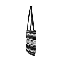 Load image into Gallery viewer, Okotoks Black and White Reusable Shopping Bag Model 1660 (Two sides) Shopping Tote Bag (1660) e-joyer 
