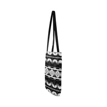 Load image into Gallery viewer, Okotoks Black and White Reusable Shopping Bag Model 1660 (Two sides) Shopping Tote Bag (1660) e-joyer 
