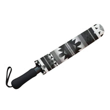 Load image into Gallery viewer, Okotoks Black and White Semi-Automatic Foldable Umbrella Semi-Automatic Foldable Umbrella e-joyer 
