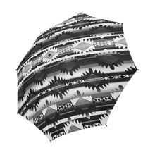 Load image into Gallery viewer, Okotoks Black and White Semi-Automatic Foldable Umbrella Semi-Automatic Foldable Umbrella e-joyer 
