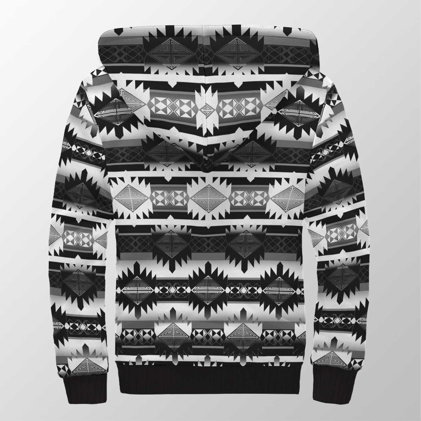 Okotoks Black and White Sherpa Hoodie 49 Dzine 