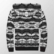 Load image into Gallery viewer, Okotoks Black and White Sherpa Hoodie 49 Dzine 
