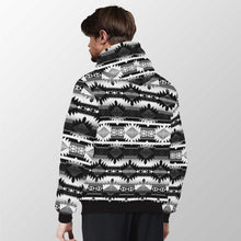 Load image into Gallery viewer, Okotoks Black and White Sherpa Hoodie 49 Dzine 
