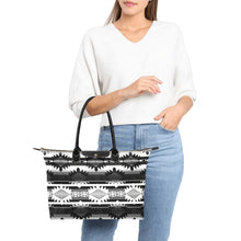 Load image into Gallery viewer, Okotoks Black and White Single-Shoulder Lady Handbag (Model 1714) bag e-joyer 
