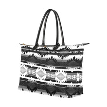 Load image into Gallery viewer, Okotoks Black and White Single-Shoulder Lady Handbag (Model 1714) bag e-joyer 
