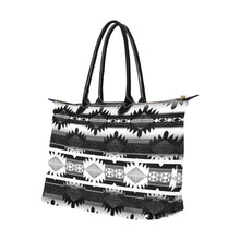 Load image into Gallery viewer, Okotoks Black and White Single-Shoulder Lady Handbag (Model 1714) bag e-joyer 
