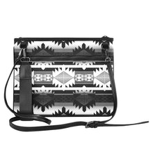 Load image into Gallery viewer, Okotoks Black and White Slim Clutch Bag (Model 1668) Slim Clutch Bags (1668) e-joyer 
