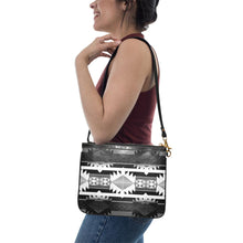 Load image into Gallery viewer, Okotoks Black and White Small Shoulder Bag (Model 1710) Small Shoulder Bag (1710) e-joyer 
