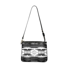 Load image into Gallery viewer, Okotoks Black and White Small Shoulder Bag (Model 1710) Small Shoulder Bag (1710) e-joyer 
