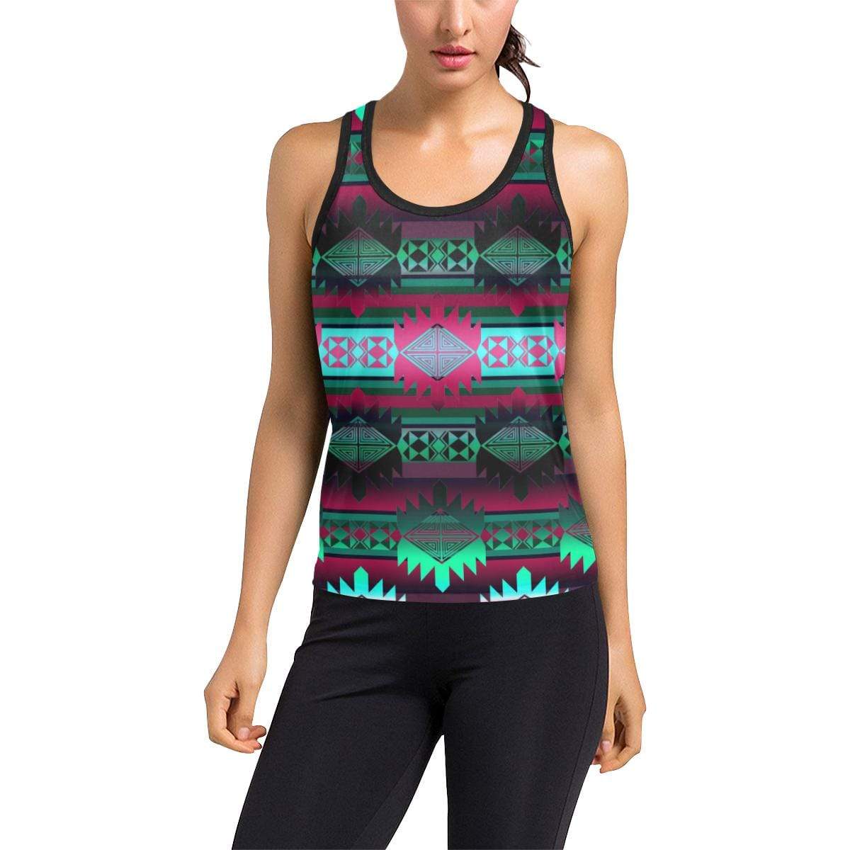 Okotoks Horizon Women's Racerback Tank Top (Model T60) Racerback Tank Top (T60) e-joyer 