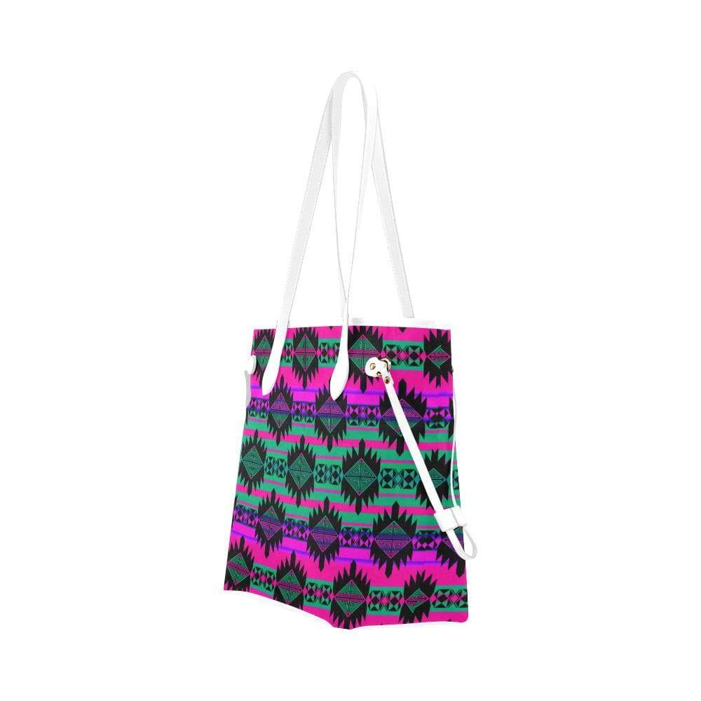 Okotoks Moonlight Clover Canvas Tote Bag (Model 1661) Clover Canvas Tote Bag (1661) e-joyer 