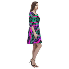 Load image into Gallery viewer, Okotoks Moonlight Tethys Half-Sleeve Skater Dress(Model D20) Tethys Half-Sleeve Skater Dress (D20) e-joyer 
